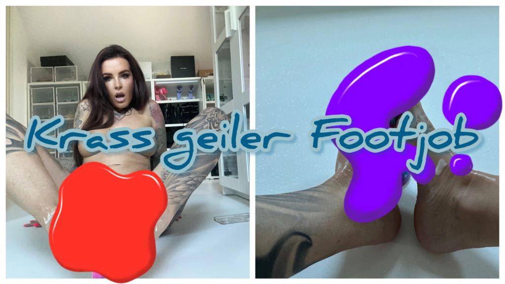 Krass geiler Footjob