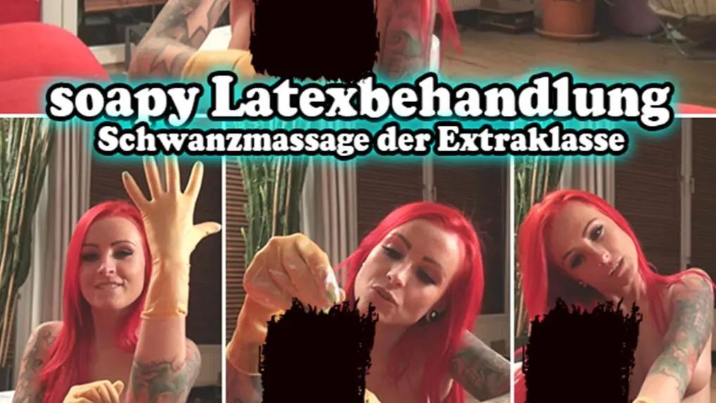 soapy Latexbehandlung – Schwanzmassage der Extraklasse